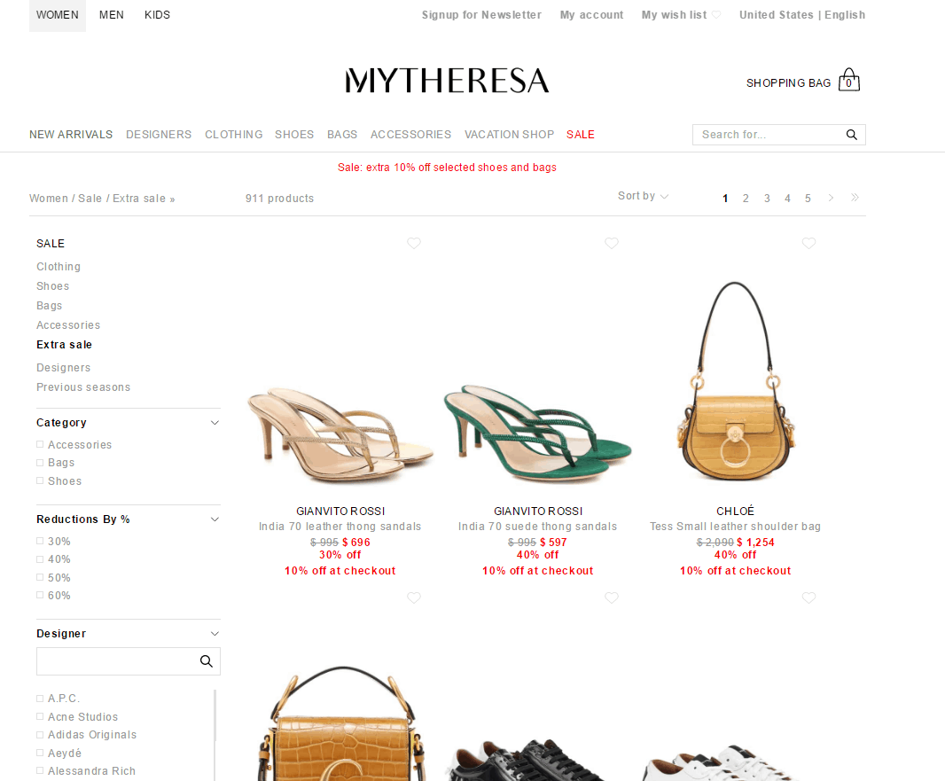 Mytheresa折扣代碼2024|mytheresa精選低至5折+額外9折 時尚包袋、鞋履折上折熱賣